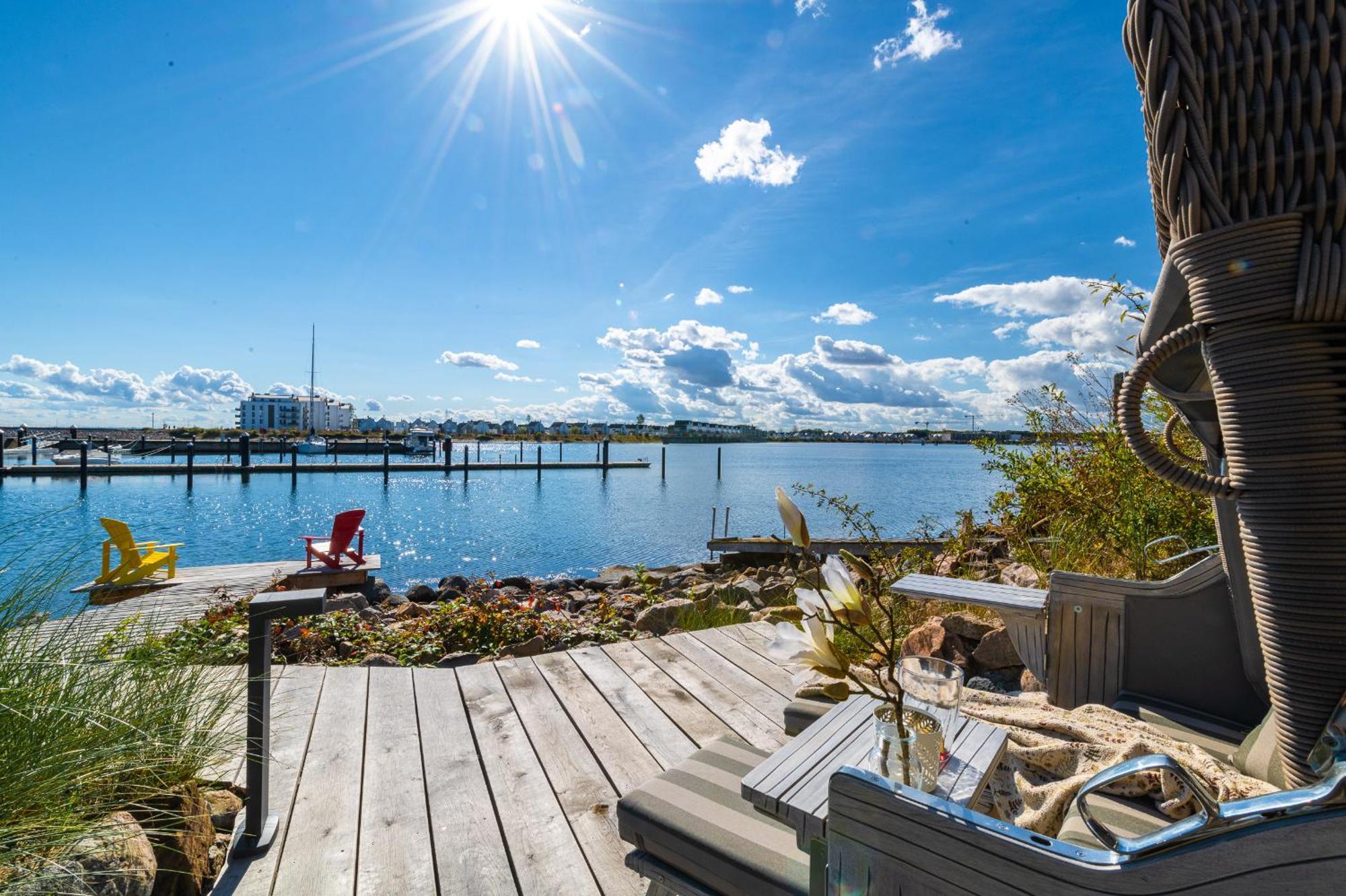 Hafenliebe- Sauna, Steg, Hafenblick, Kamin, Terrasse 奥尔本尼兹 外观 照片